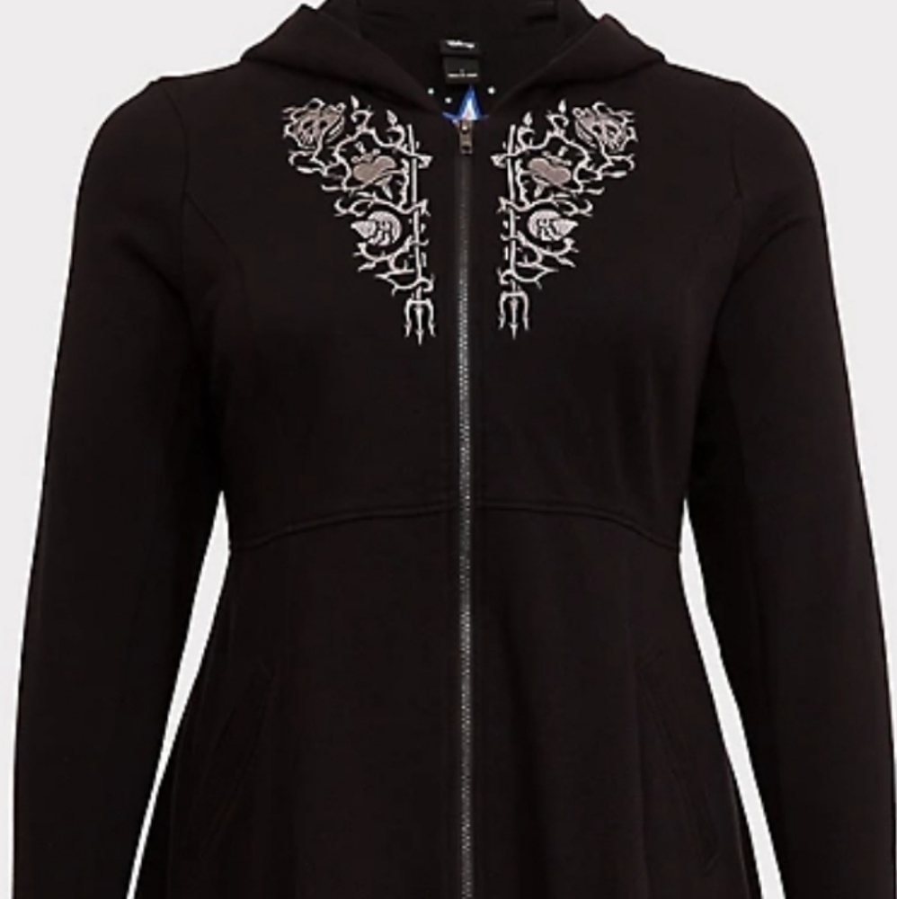 DISNEY VILLAINS URSULA EMBROIDERED FIT & FLARE COAT (used)
